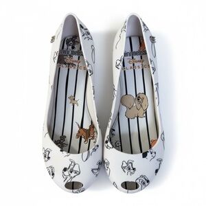 Mini Melissa Ultragirl Mickey Mouse Flats | White Black | Girls Size 12
